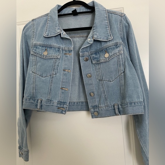 Denim Cropped Jacket - Picture 1 of 3